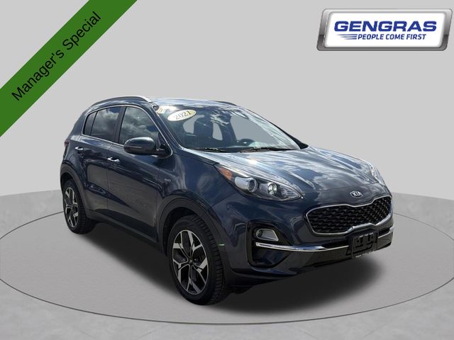 Pacific Blue 2021 Kia Sportage SUV / Crossover All-Wheel Drive 6-Speed Automatic Overdrive