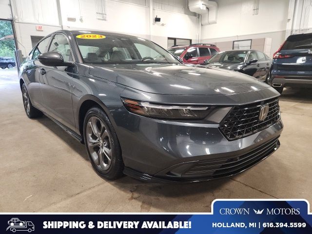 Meteorite Gray Metallic 2023 Honda Accord Hybrid Sedan Front-Wheel Drive Continuously Variable Transmission