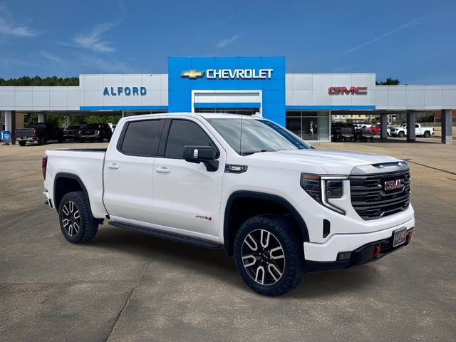 Summit White 2024 GMC Sierra 1500 AT4 Crew Cab 4WD Pickup Truck Four-Wheel Drive Automatic