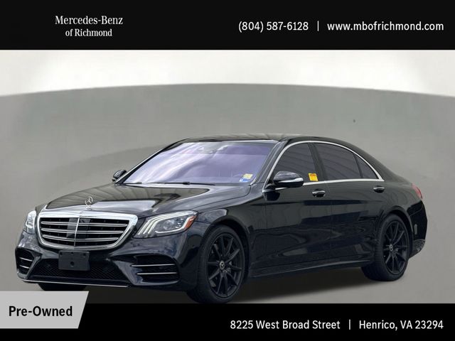 Obsidian Black Metallic 2019 Mercedes-Benz S-Class S 560 RWD Sedan Rear-Wheel Drive 9-Speed Automatic