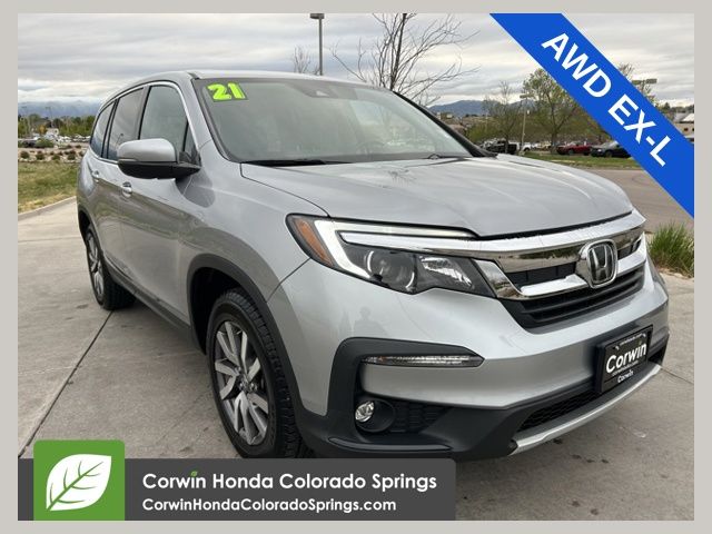 Gray (Modern Steel Metallic) 2021 Honda Pilot SUV / Crossover All-Wheel Drive 9-Speed Automatic