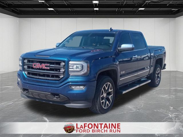 Stone Blue Metallic 2016 GMC Sierra 1500 SLT Crew Cab 4WD Pickup Truck Four-Wheel Drive 8-Speed Automatic Overdrive