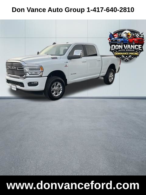 Bright White Clearcoat 2024 RAM 2500 Laramie Crew Cab 4WD Pickup Truck Four-Wheel Drive 6-Speed Automatic