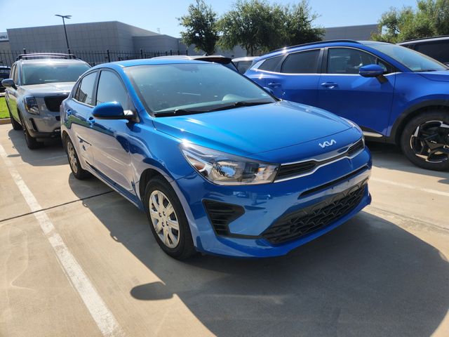 Sporty Blue 2023 Kia Rio Sedan Front-Wheel Drive Continuously Variable Transmission
