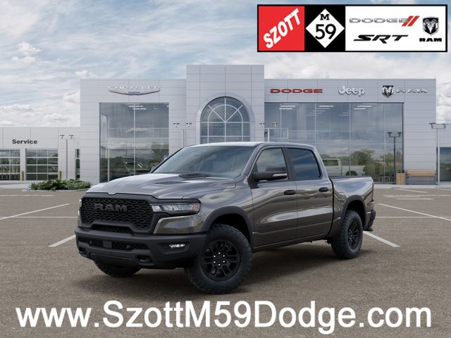 Gray (Granite Crystal Metallic Clearcoat) 2026 RAM 1500 Rebel Crew Cab 4WD Pickup Truck Four-Wheel Drive 8-Speed Automatic