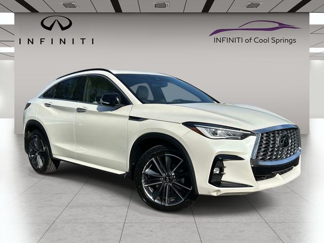 Majestic White 2023 INFINITI QX55 Luxe AWD SUV / Crossover All-Wheel Drive Continuously Variable Transmission