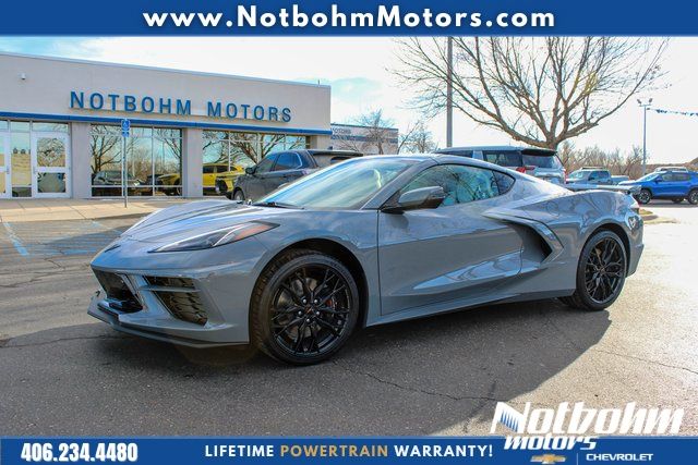 Sea Wolf Gray Tricoat 2025 Chevrolet Corvette Coupe Rear-Wheel Drive 8-Speed Dual Clutch