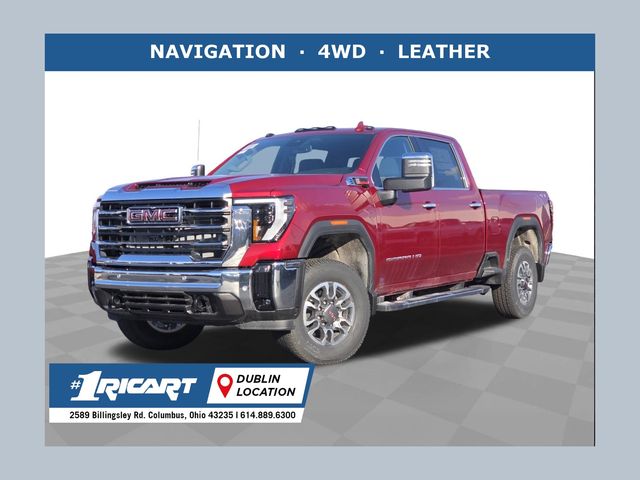 Volcanic Red Tintcoat 2025 GMC Sierra 2500HD SLT Crew Cab 4WD Pickup Truck Four-Wheel Drive Automatic