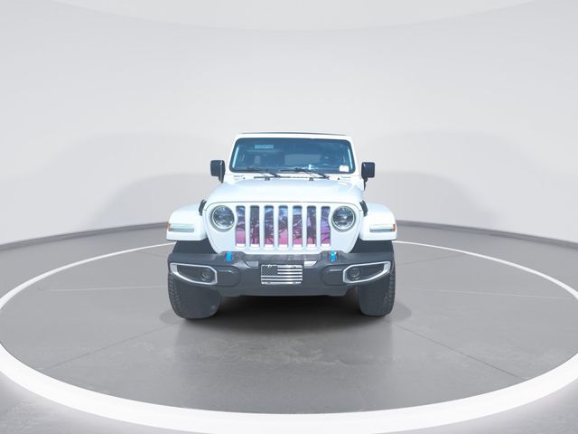 Used 2023 Bright White Clearcoat Jeep Sahara 4xe image 3