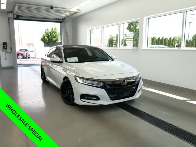 White 2019 Honda Accord 1.5T Sport FWD Sedan Front-Wheel Drive Continuously Variable Transmission