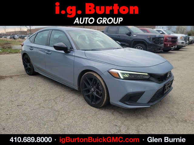 Sonic Gray Pearl 2022 Honda Civic Hatchback Sport FWD Hatchback Front-Wheel Drive Continuously Variable Transmission