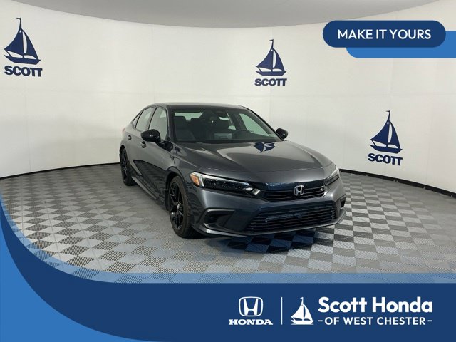 Meteorite Gray Metallic 2024 Honda Civic Sedan Front-Wheel Drive Continuously Variable Transmission