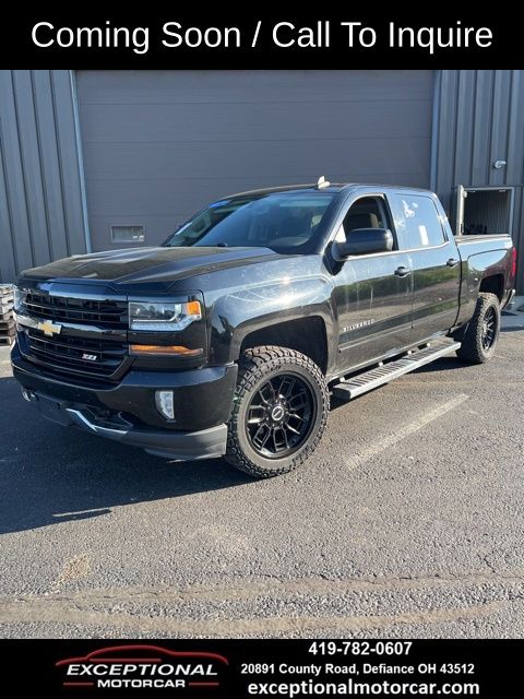 Black 2017 Chevrolet Silverado 1500 Pickup Truck Four-Wheel Drive 6-Speed Automatic Overdrive