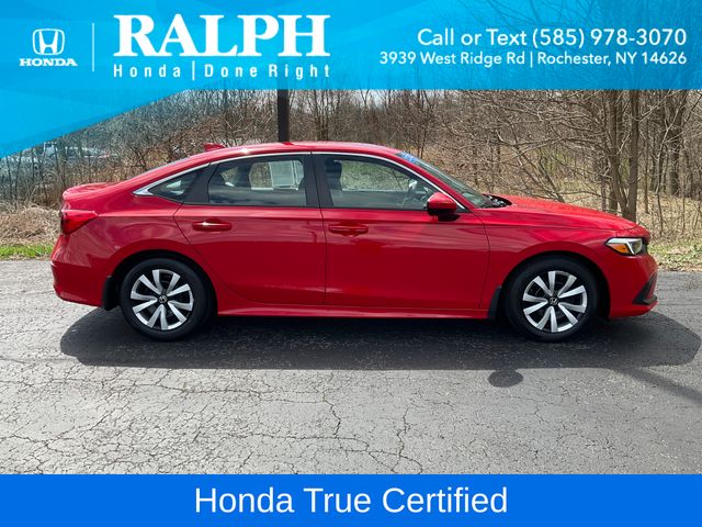 Rallye Red 2023 Honda Civic LX FWD Sedan Front-Wheel Drive Continuously Variable Transmission