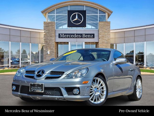 Silver 2011 Mercedes-Benz SLK 350 Convertible Rear-Wheel Drive 7-Speed Automatic