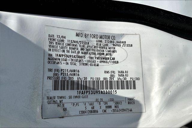 Used 2005 Ford Taurus SE 4D Sedan