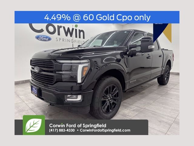 Black Metallic 2025 Ford F-150 Platinum SuperCrew 4WD Pickup Truck Four-Wheel Drive Automatic
