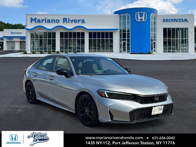 Solar Silver Metallic 2025 Honda Civic Sedan Front-Wheel Drive Continuously Variable Transmission