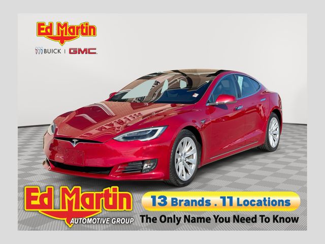 Red Multi-Coat 2017 Tesla Model S 75D AWD Sedan All-Wheel Drive 1-Speed Automatic