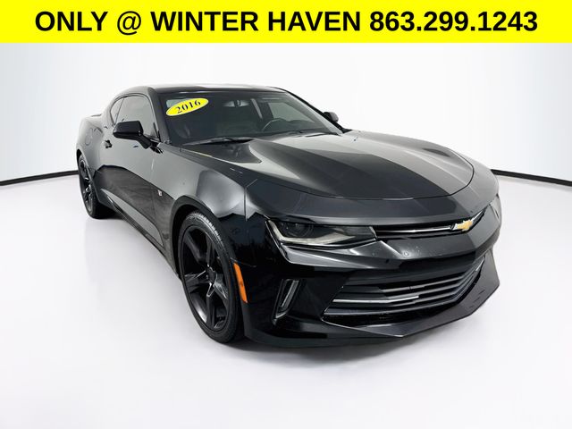 Black 2016 Chevrolet Camaro Coupe Rear-Wheel Drive 6-Speed Manual