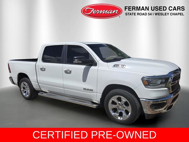 Bright White Clearcoat 2019 RAM 1500 Big Horn Crew Cab RWD Pickup Truck 4X2 8-Speed Automatic