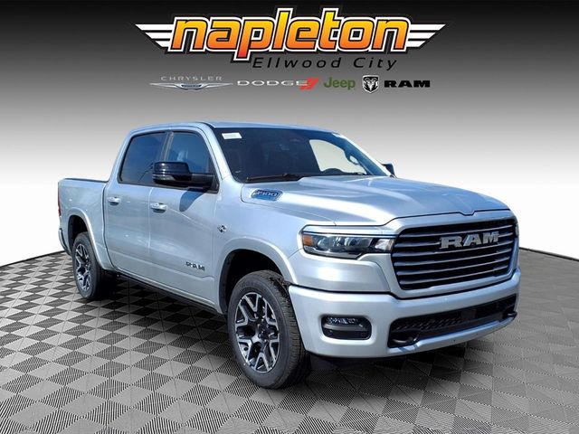 Silver Zynith 2026 RAM 1500 Laramie Crew Cab 4WD Pickup Truck Four-Wheel Drive 8-Speed Automatic