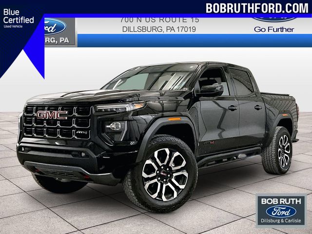 Onyx Black 2025 GMC Canyon AT4 Crew Cab 4WD Pickup Truck Four-Wheel Drive 8-Speed Automatic