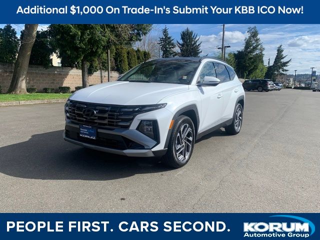 Creamy White Pearl 2025 Hyundai Tucson Hybrid Limited AWD SUV / Crossover All-Wheel Drive 6-Speed Automatic