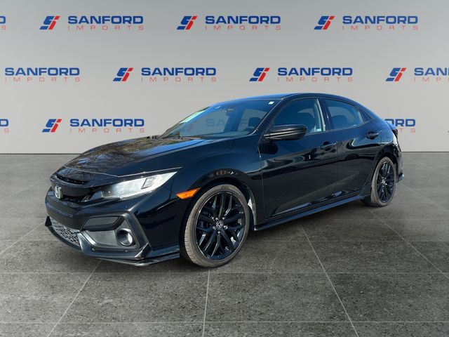 Black 2021 Honda Civic Hatchback Sport FWD Hatchback Front-Wheel Drive Continuously Variable Transmission