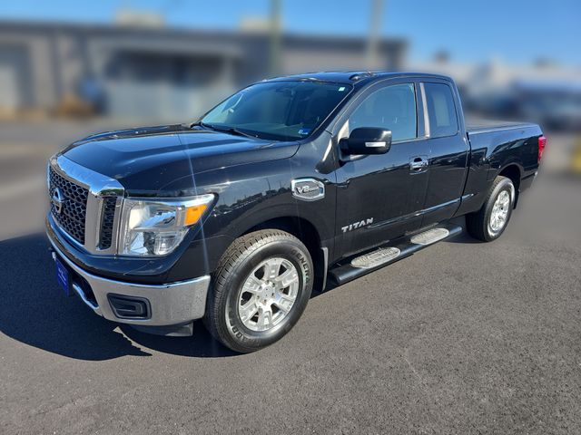 Gray (Magnetic Black) 2017 Nissan Titan Pickup Truck Four-Wheel Drive 7-Speed Automatic