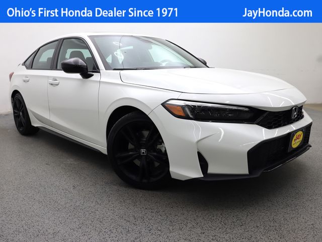 Platinum White Pearl 2026 Honda Civic Sedan Front-Wheel Drive 6-Speed Manual