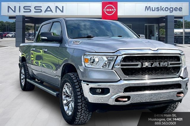 Billet Silver Metallic Clearcoat 2022 RAM 1500 Big Horn Crew Cab 4WD Pickup Truck Four-Wheel Drive 8-Speed Automatic