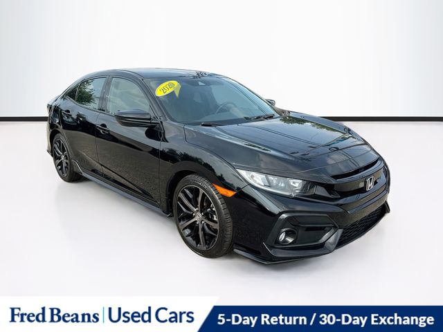 Gray 2020 Honda Civic Hatchback Hatchback Front-Wheel Drive Continuously Variable Transmission