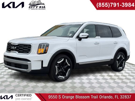 Glacial White Pearl 2024 Kia Telluride S AWD SUV / Crossover All-Wheel Drive 8-Speed Automatic