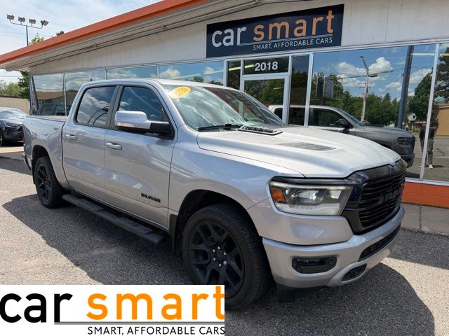 Silver 2020 RAM 1500 Rebel Crew Cab 4WD Pickup Truck Four-Wheel Drive Automatic