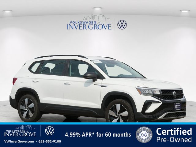 Pure White 2024 Volkswagen Taos SUV / Crossover All-Wheel Drive 7-Speed Dual Clutch