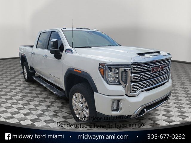 White Frost Tricoat 2021 GMC Sierra 2500HD Pickup Truck Four-Wheel Drive Automatic