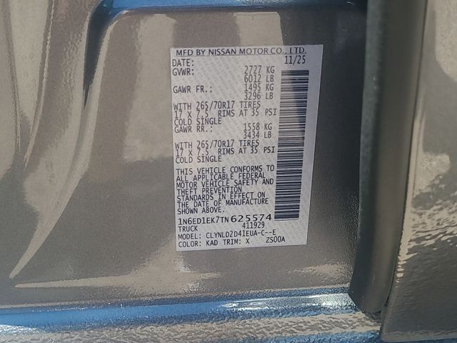 New 2026 Nissan Frontier Truck