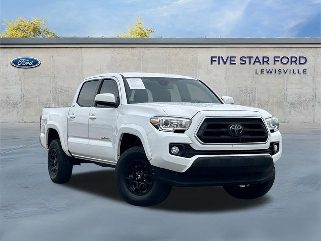 White (Wind Chill Pearl) 2021 Toyota Tacoma SR5 V6 Double Cab RWD Pickup Truck 4X2 6-Speed Automatic
