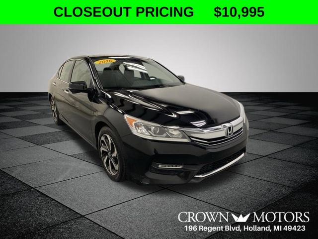 Black 2016 Honda Accord Sedan Front-Wheel Drive Continuously Variable Transmission
