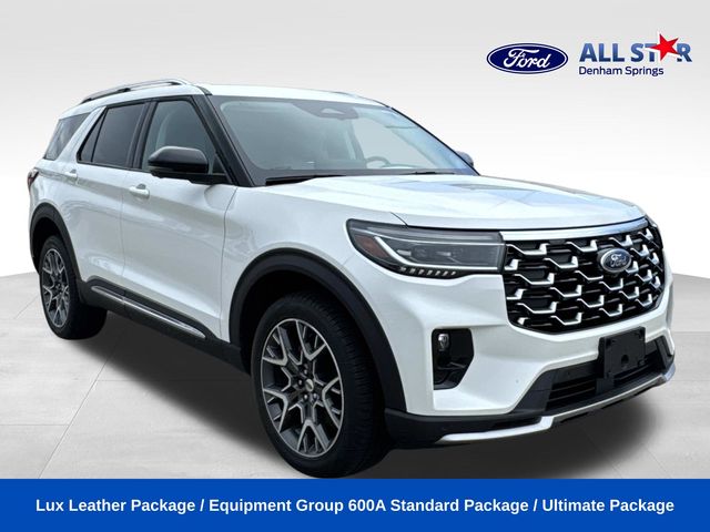 White Metallic 2025 Ford Explorer Platinum AWD SUV / Crossover All-Wheel Drive Automatic