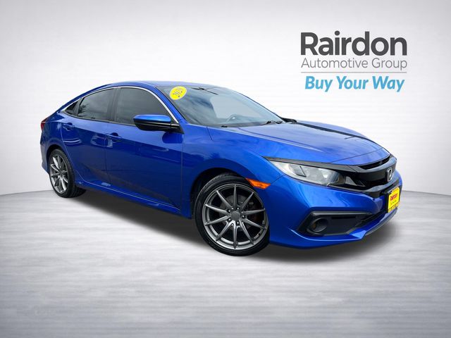 Aegean Blue Metallic 2020 Honda Civic Sedan Front-Wheel Drive Continuously Variable Transmission