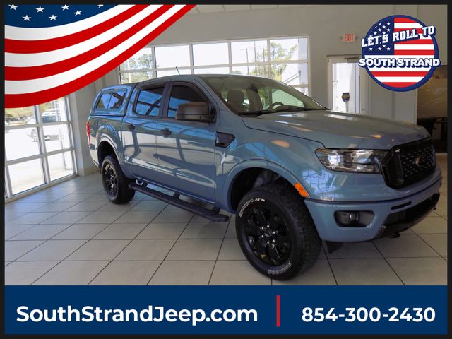 Blue (Azure Gray Metallic Tri-Coat) 2023 Ford Ranger XLT SuperCrew 4WD Pickup Truck Four-Wheel Drive Automatic