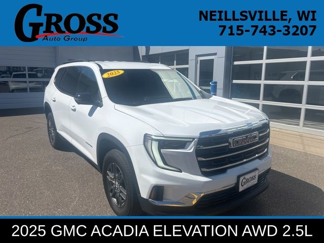 Summit White 2025 GMC Acadia Elevation AWD SUV / Crossover Four-Wheel Drive 8-Speed Automatic