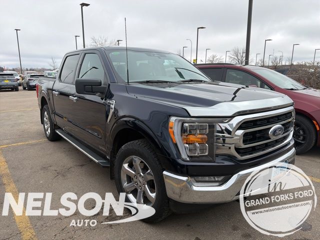 Antimatter Blue Metallic 2023 Ford F-150 XLT SuperCrew 4WD Pickup Truck Four-Wheel Drive Automatic