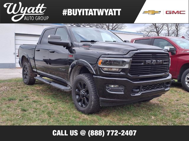 Diamond Black Crystal Pearlcoat 2019 RAM 2500 Laramie Crew Cab 4WD Pickup Truck Four-Wheel Drive 8-Speed Automatic