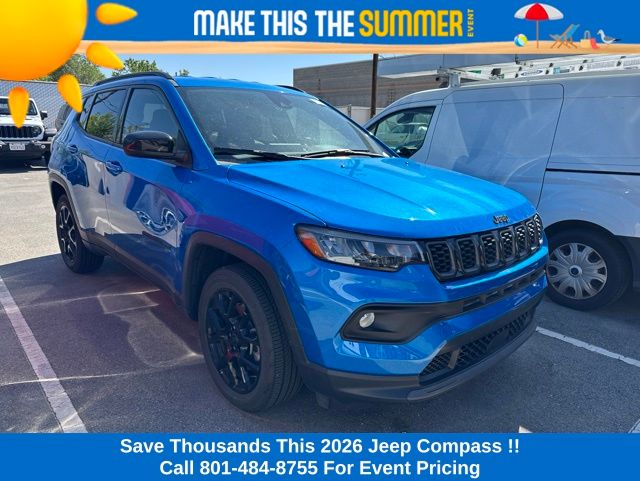Hydro Blue Pearlcoat 2026 Jeep Compass Latitude 4WD SUV / Crossover Four-Wheel Drive 8-Speed Automatic