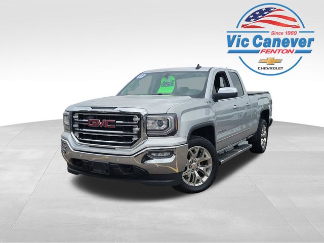 Quicksilver Metallic 2017 GMC Sierra 1500 SLT Double Cab 4WD Pickup Truck Four-Wheel Drive 8-Speed Automatic Overdrive