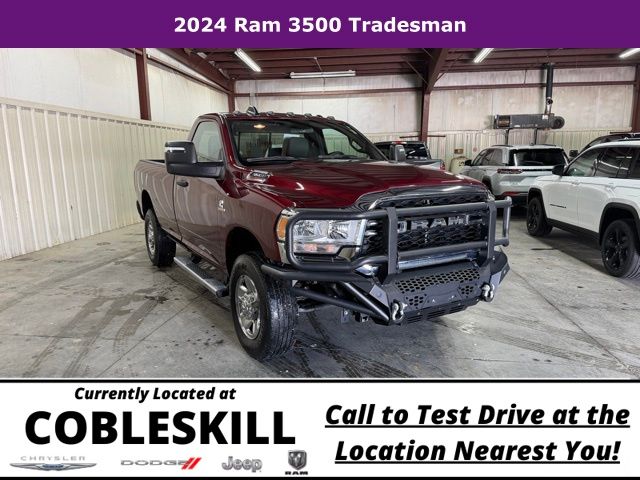 Delmonico Red Pearlcoat 2024 RAM 3500 Tradesman Regular Cab LB 4WD Pickup Truck Four-Wheel Drive 6-Speed Automatic