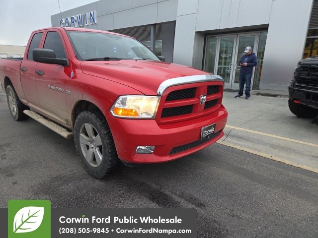 Flame Red Clearcoat 2012 RAM 1500 ST Quad Cab 4WD Pickup Truck Four-Wheel Drive 6-Speed Automatic